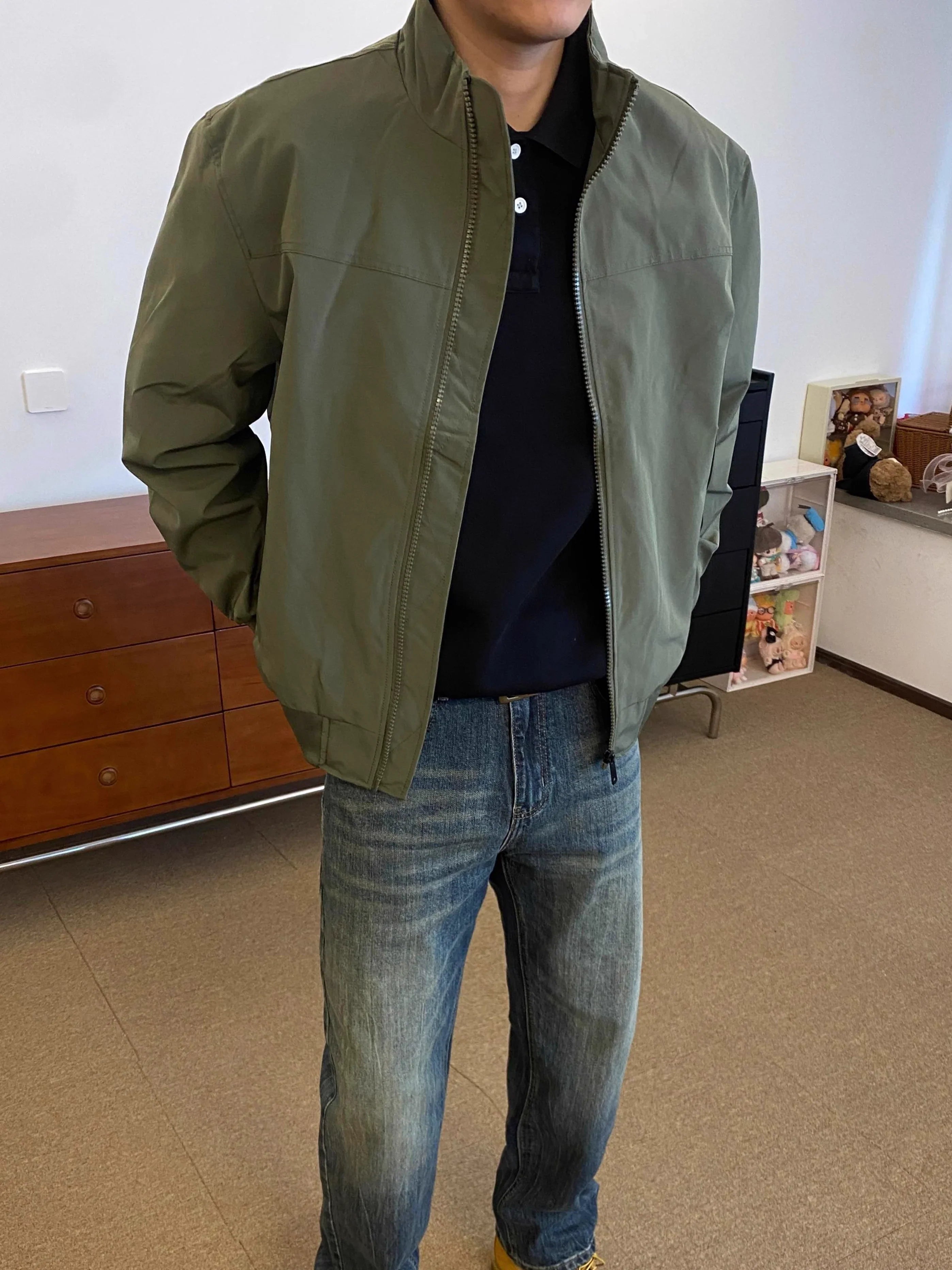 WEATHER-RESISTANT STAND-COLLAR COACH JACKET FE0144