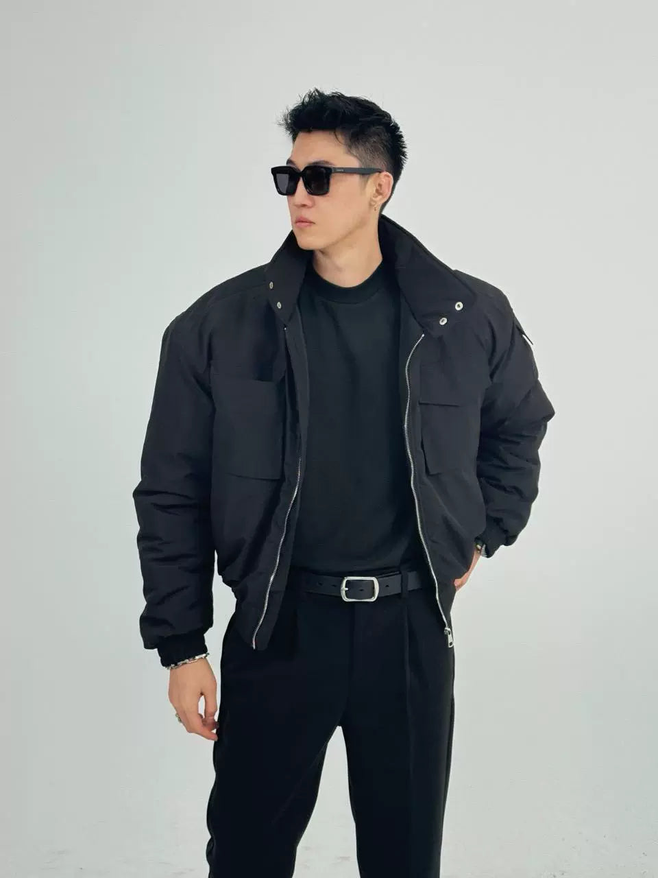 American stand-up collar tooling cotton-padded jacket  FE0245
