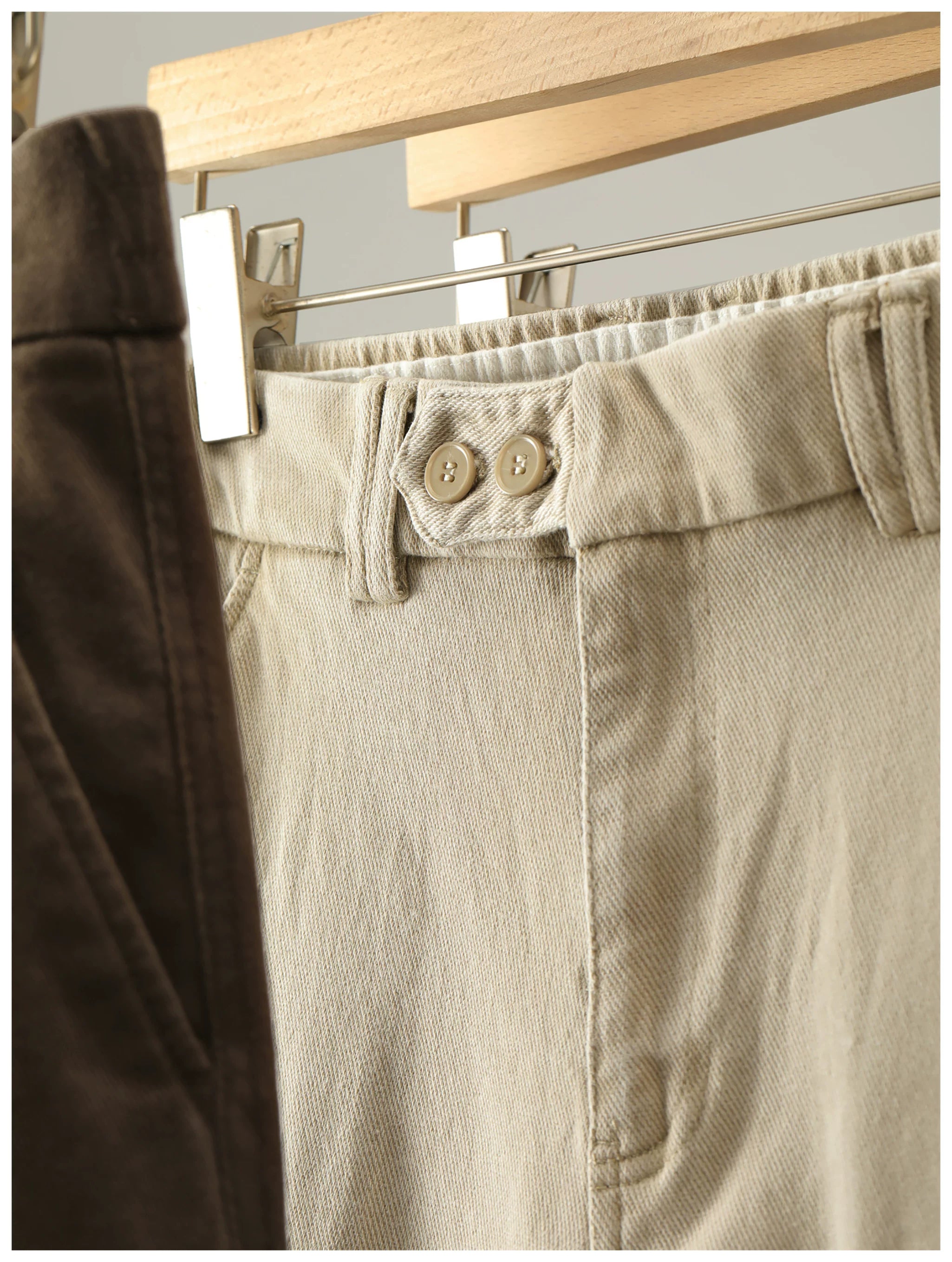 Tencel Lyocell Blended Men's Twill Straight Casual Pants FE0736