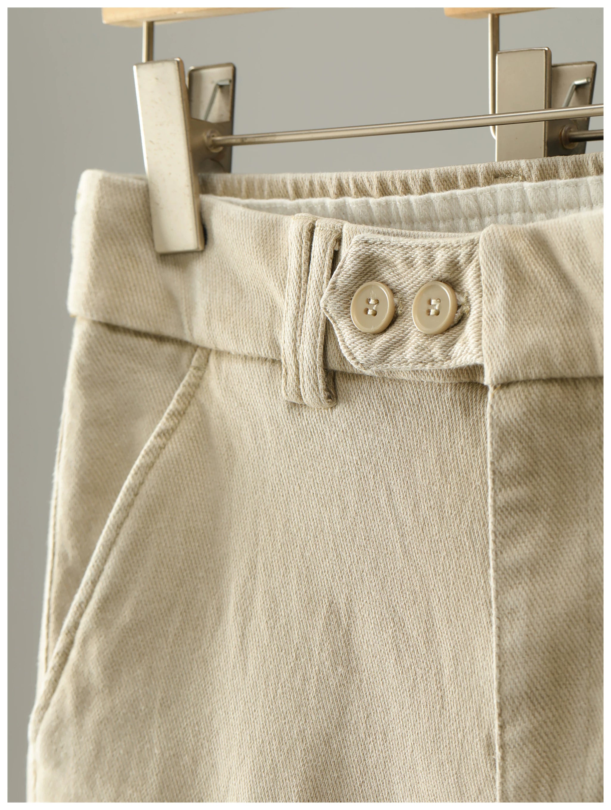 Tencel Lyocell Blended Men's Twill Straight Casual Pants FE0736