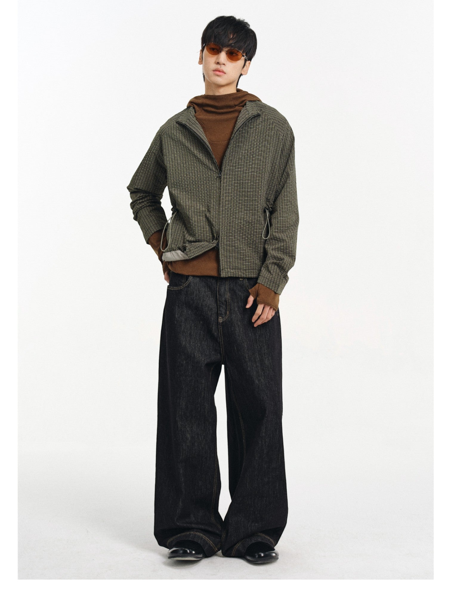 [DIMC] MESH TEXTURE HOODED JACKET   FE0212