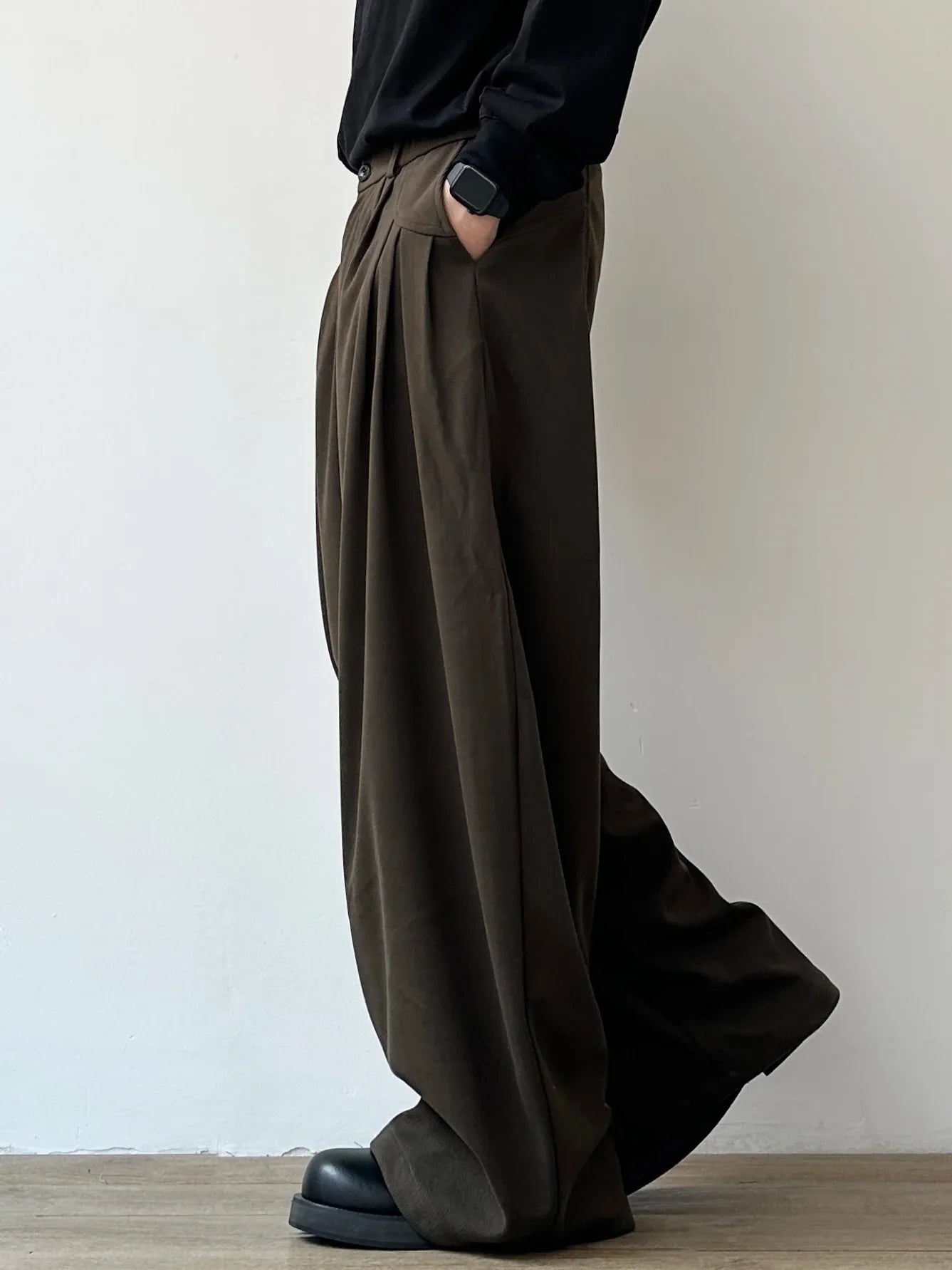 Retro pendant loose wide-leg casual pants scimitar pants FE0675