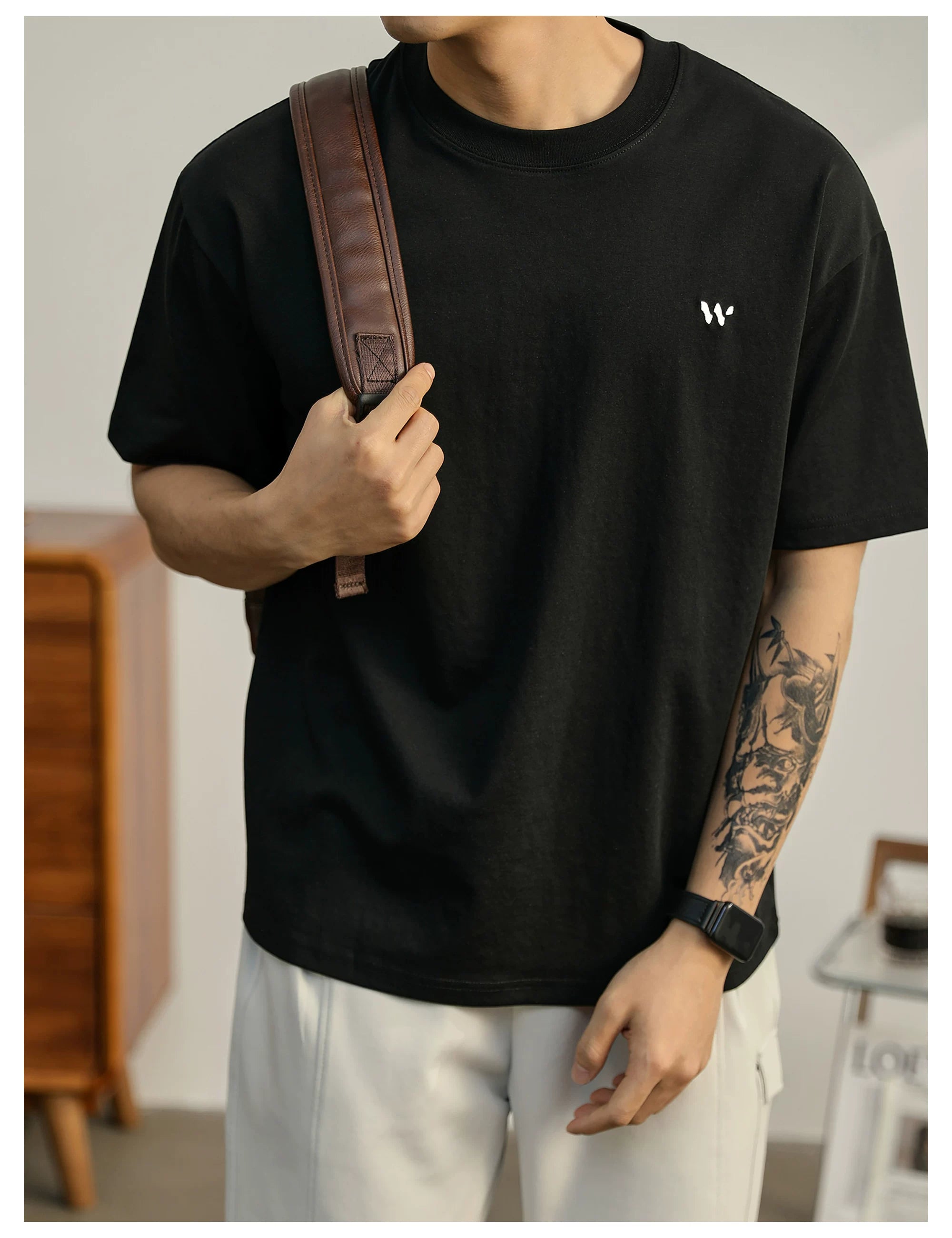 Men's simple luxury temperament casual T-shirt FE0731