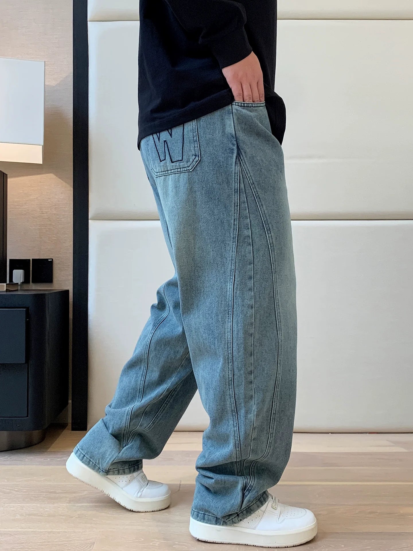 Large Size Straight Jeans FE0666