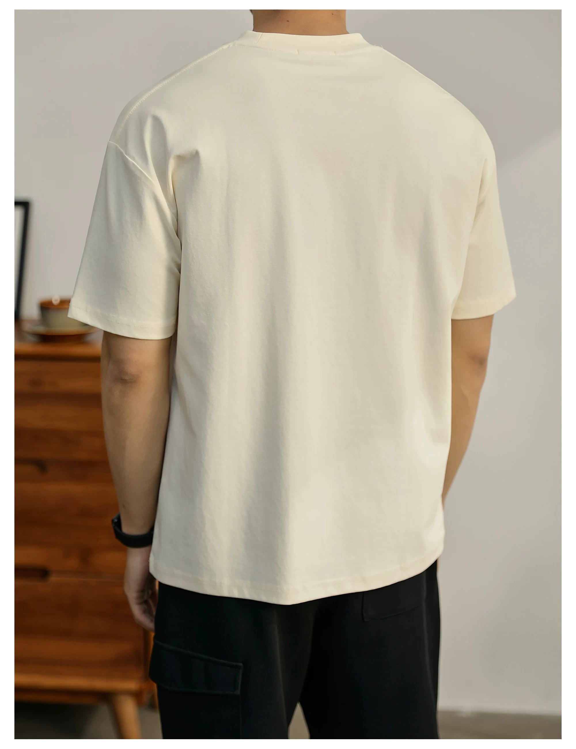 Men's simple luxury temperament casual T-shirt FE0731