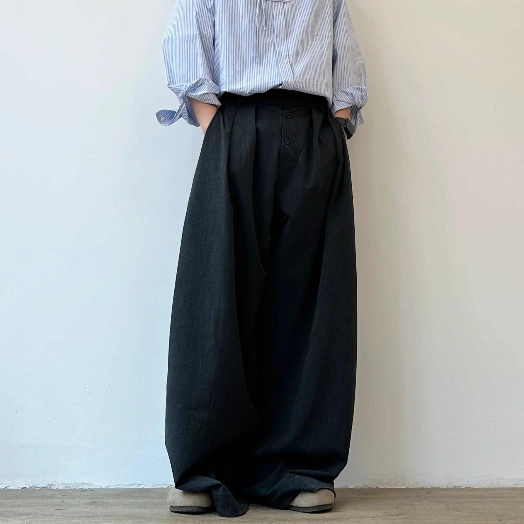 Straight wide-leg suit long pants   FE0199