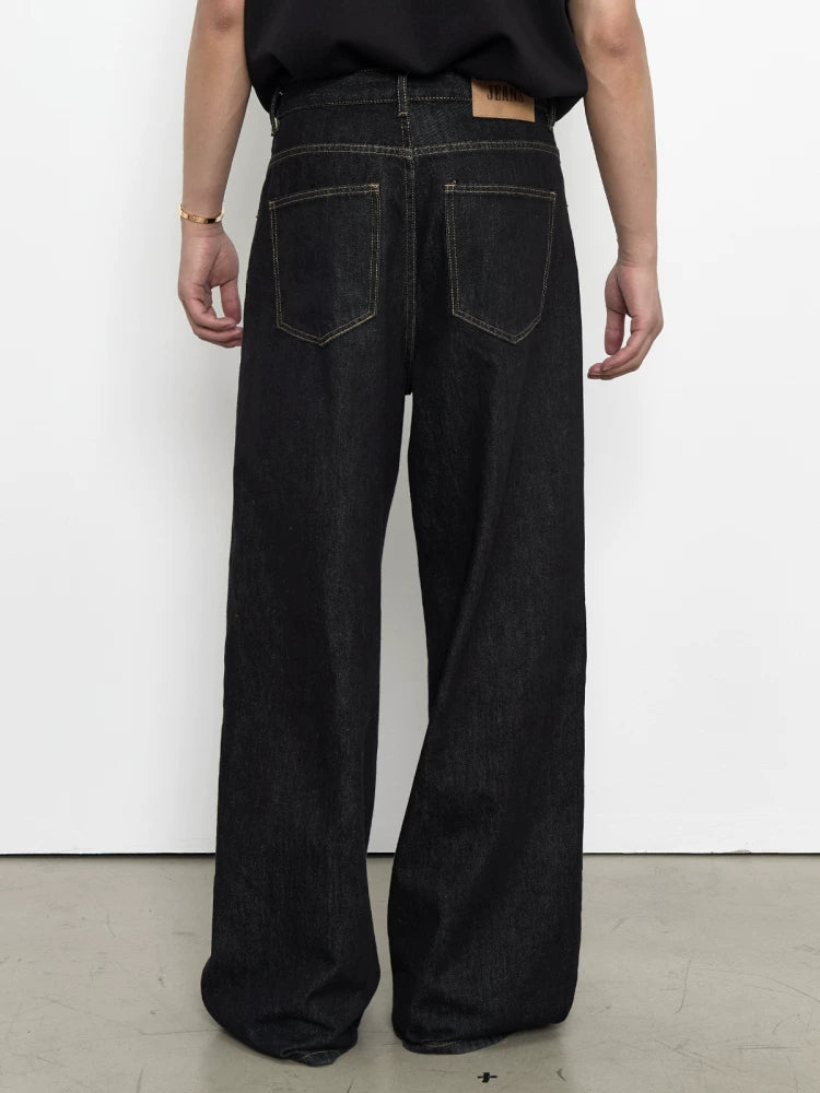 Loose A-word retro black jeans FE0721