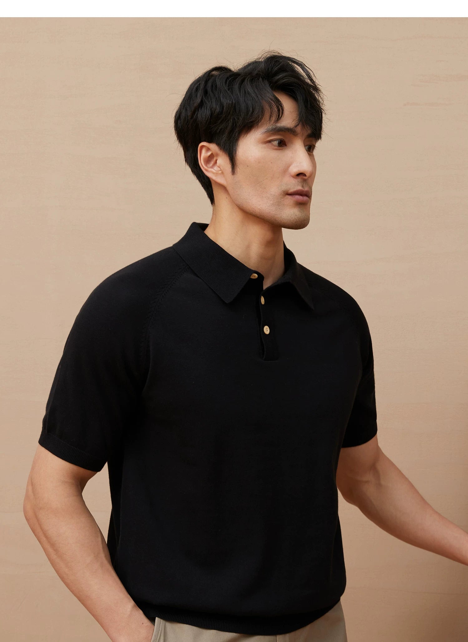 Italian polo knitted polo shirt FE0713