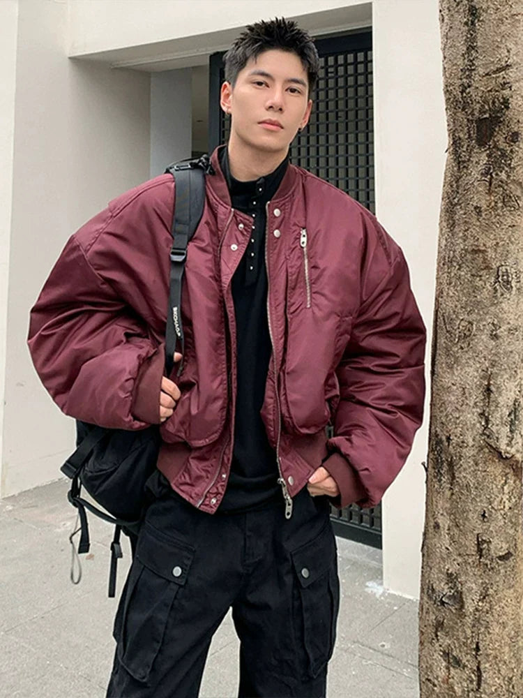 American baseball collar aviator padded jacket   FE0262