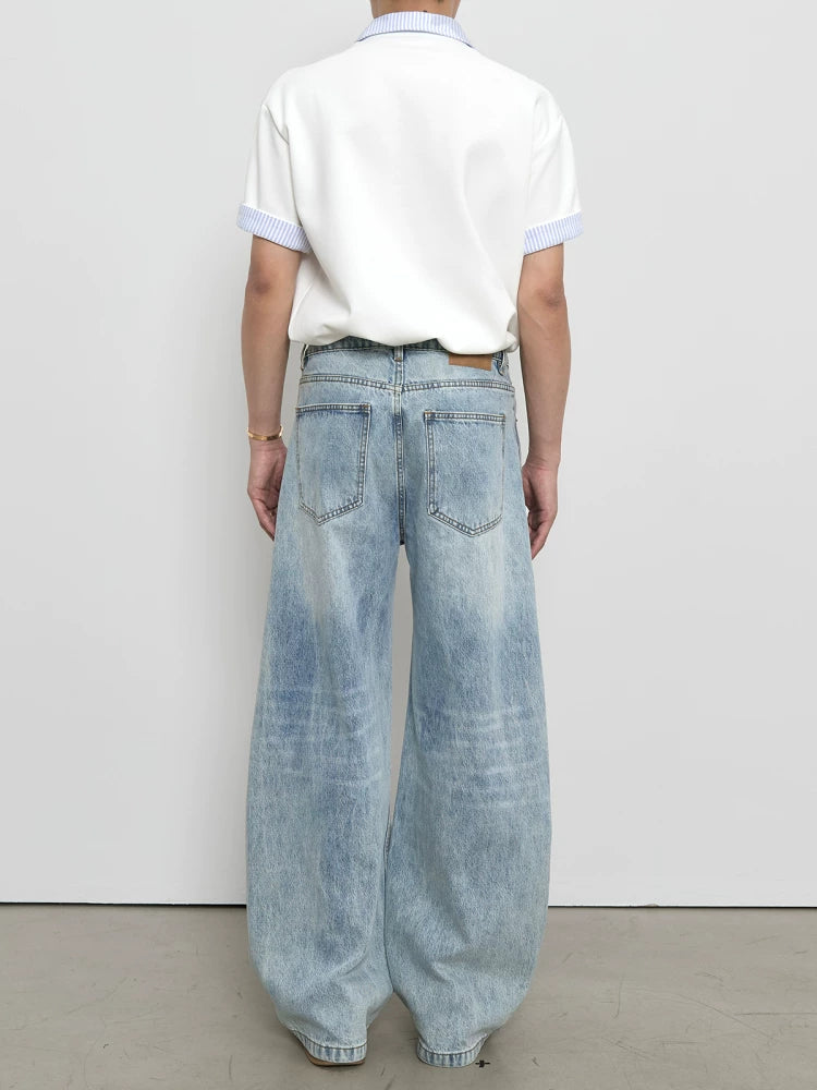[Curved Blade Style] Vintage Light Blue Jeans FE0727