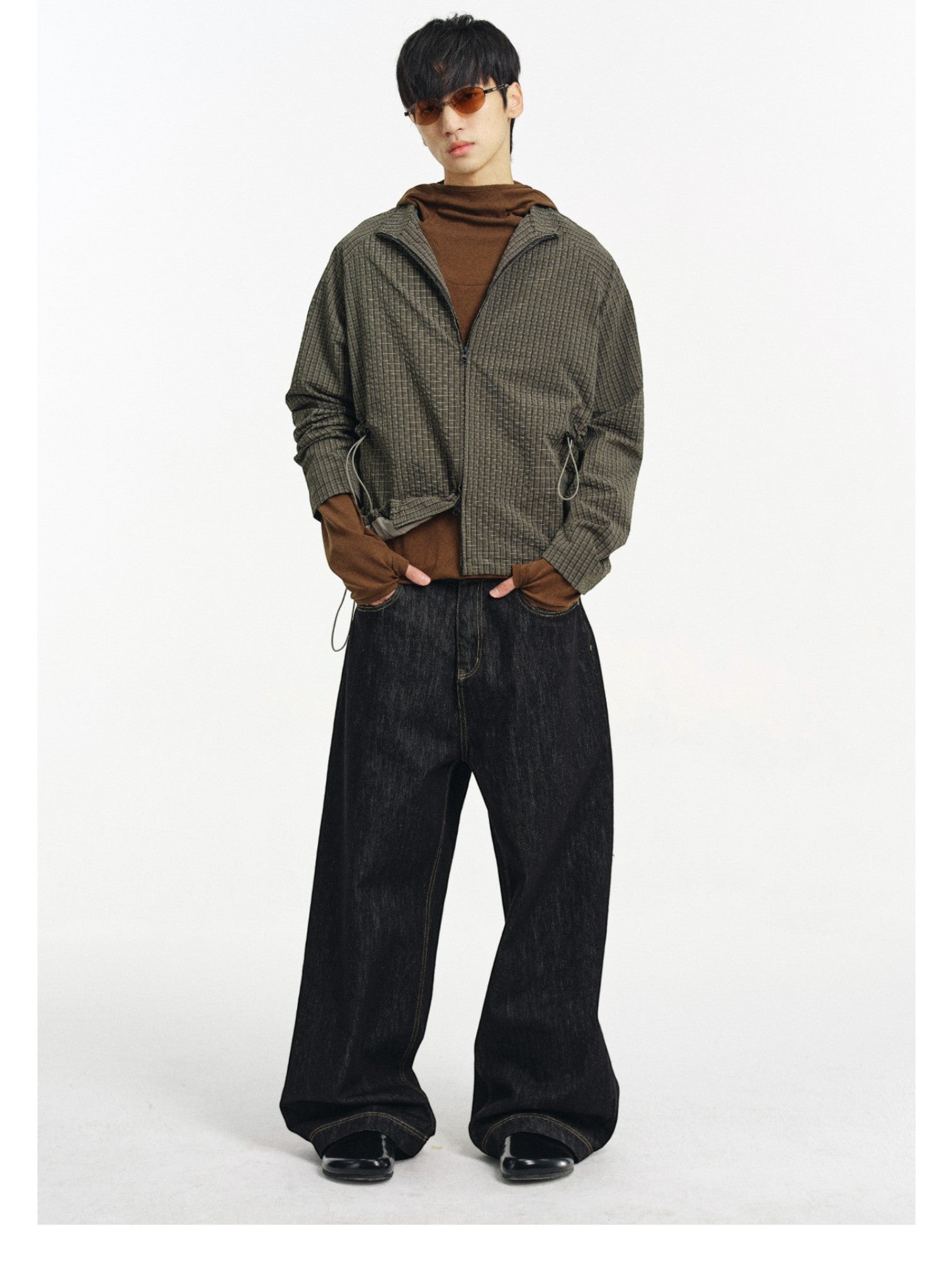 [DIMC] MESH TEXTURE HOODED JACKET   FE0212
