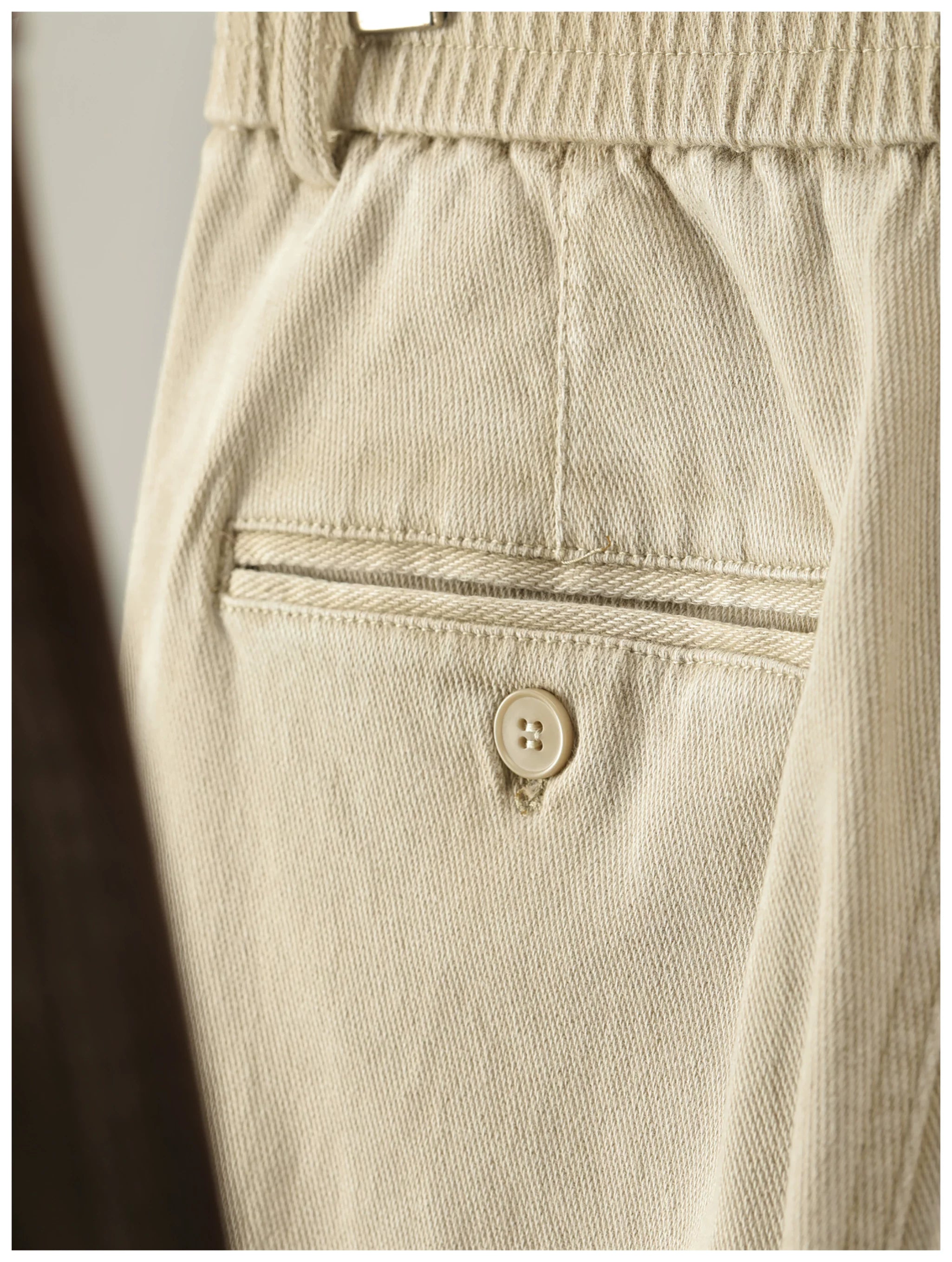 Tencel Lyocell Blended Men's Twill Straight Casual Pants FE0736