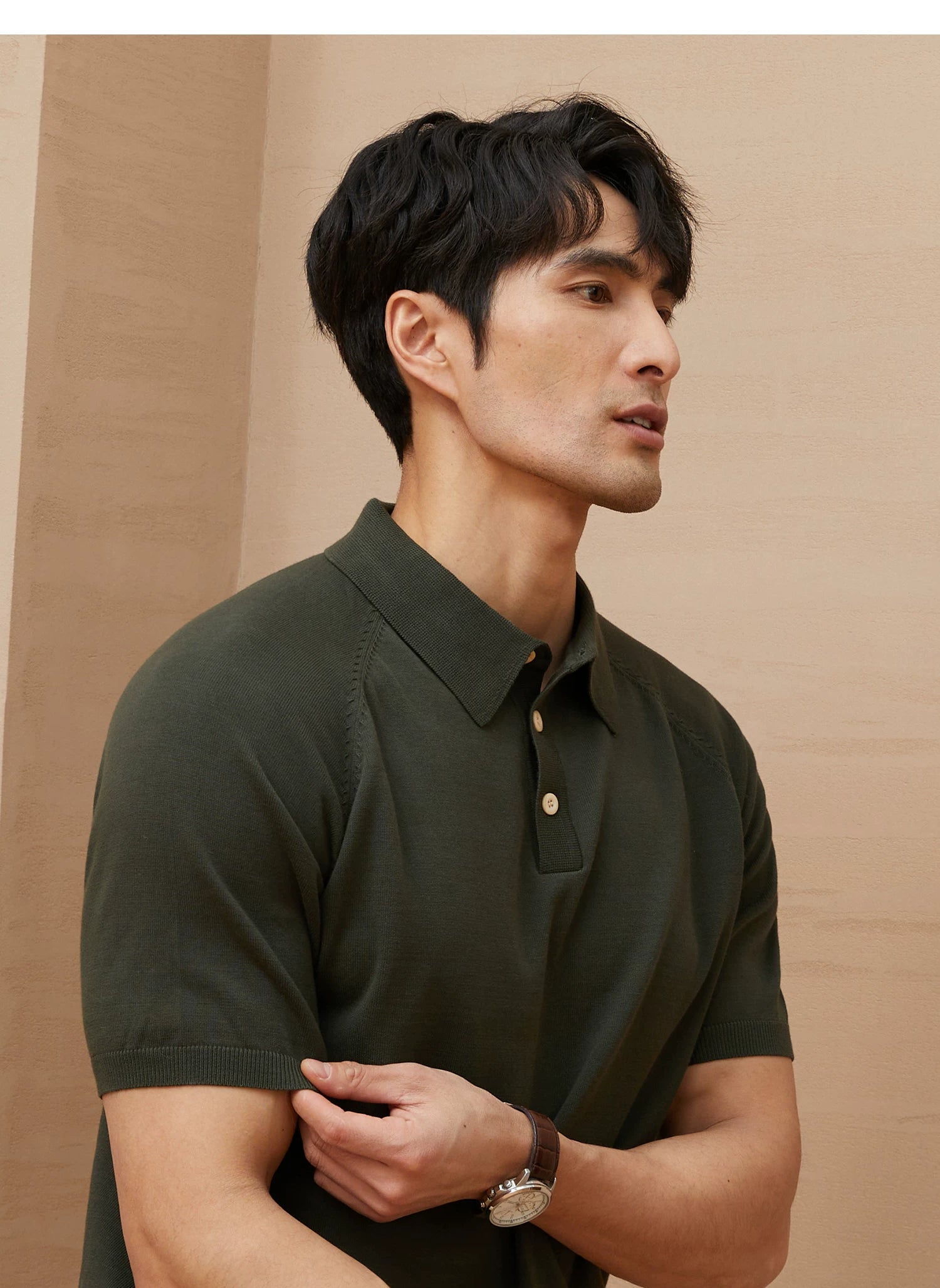 Italian polo knitted polo shirt FE0713