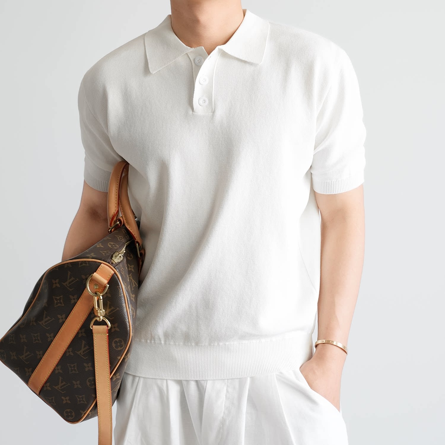 Old Money Wind Lapel POLO Shirt Knitted Short Sleeve Summer Thin Breathable Slim Fit FE0719
