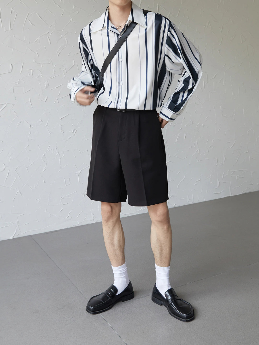[DAZIONSED] STRIPE LONG SHIRT  FE0561