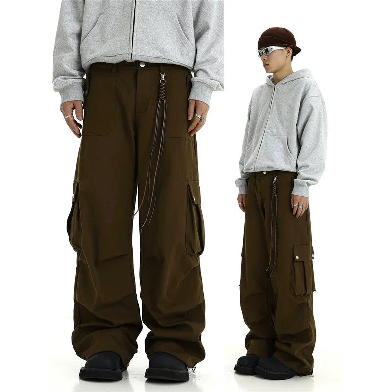 American retro big pocket overalls FE0684