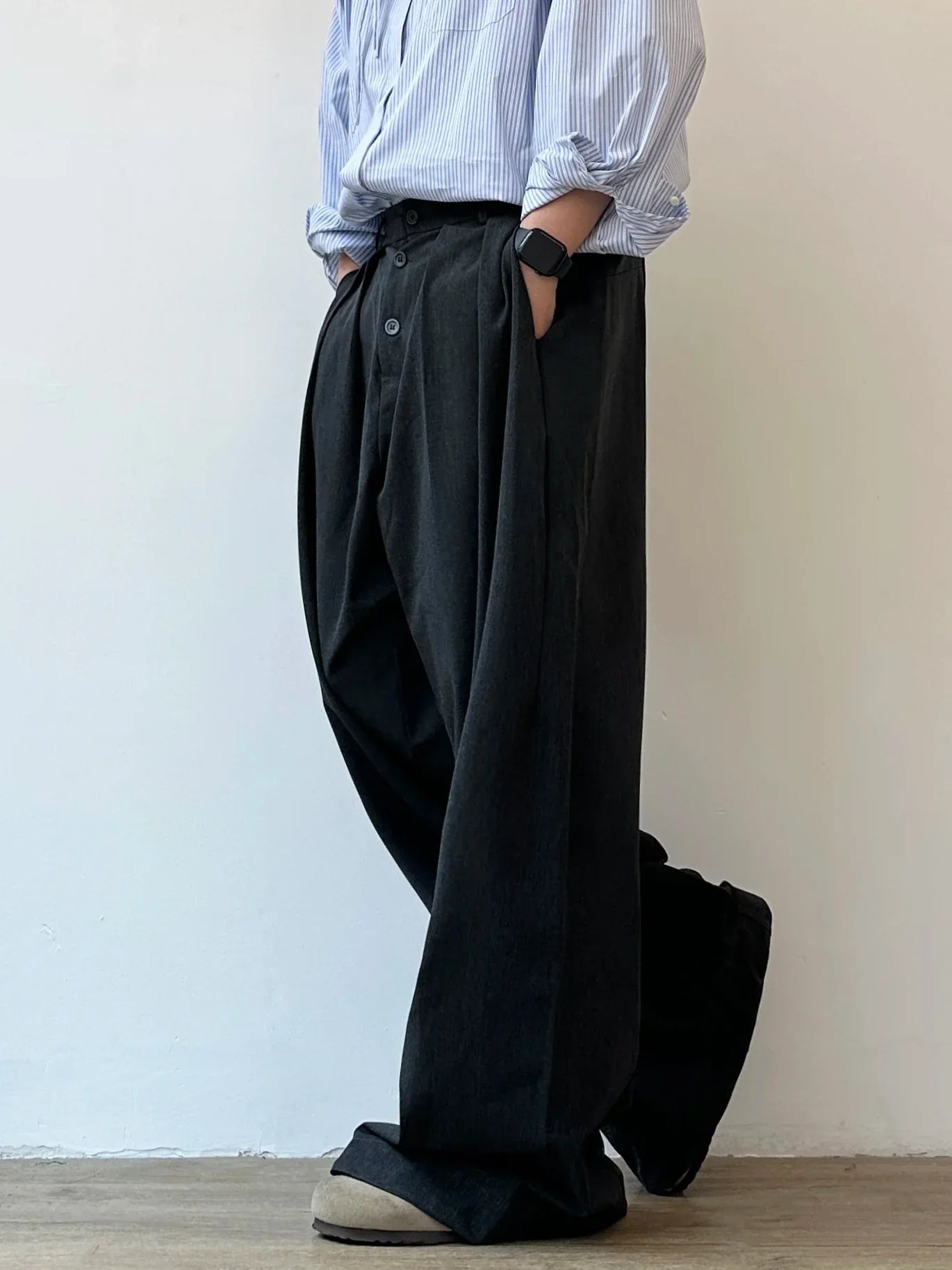 Straight wide-leg suit long pants   FE0199