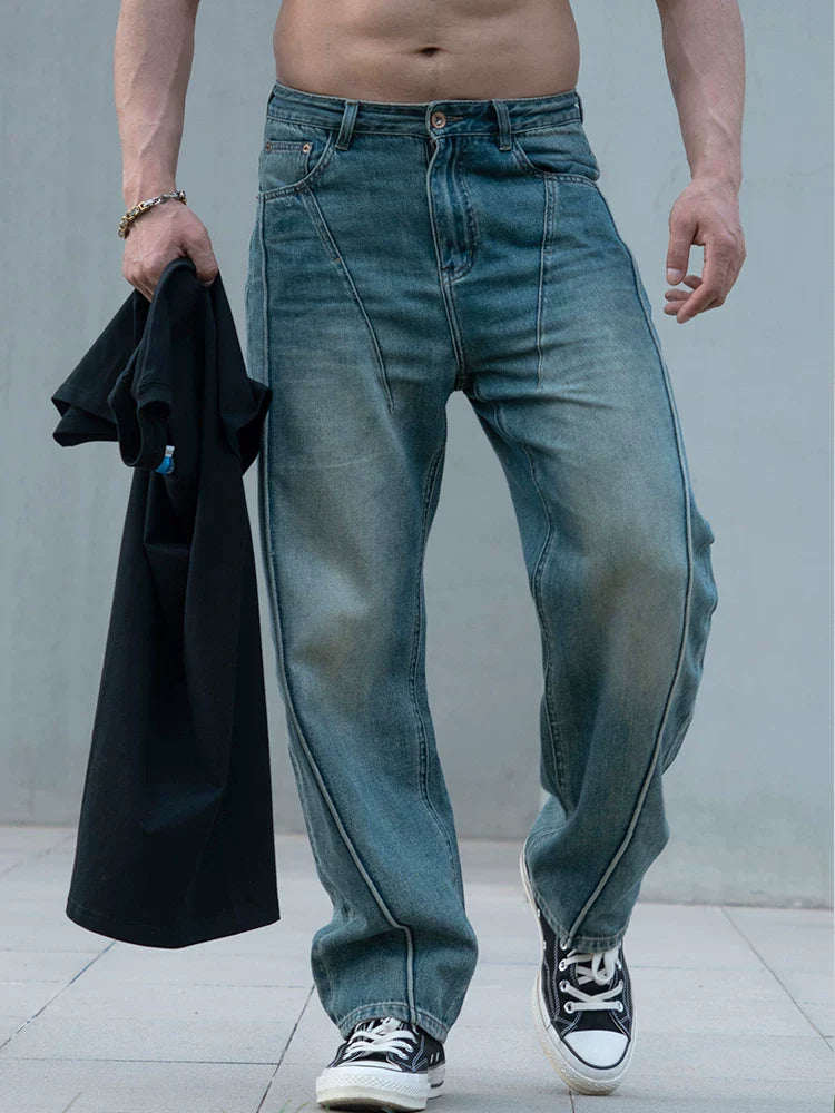 American retro washed jeans   FE0256