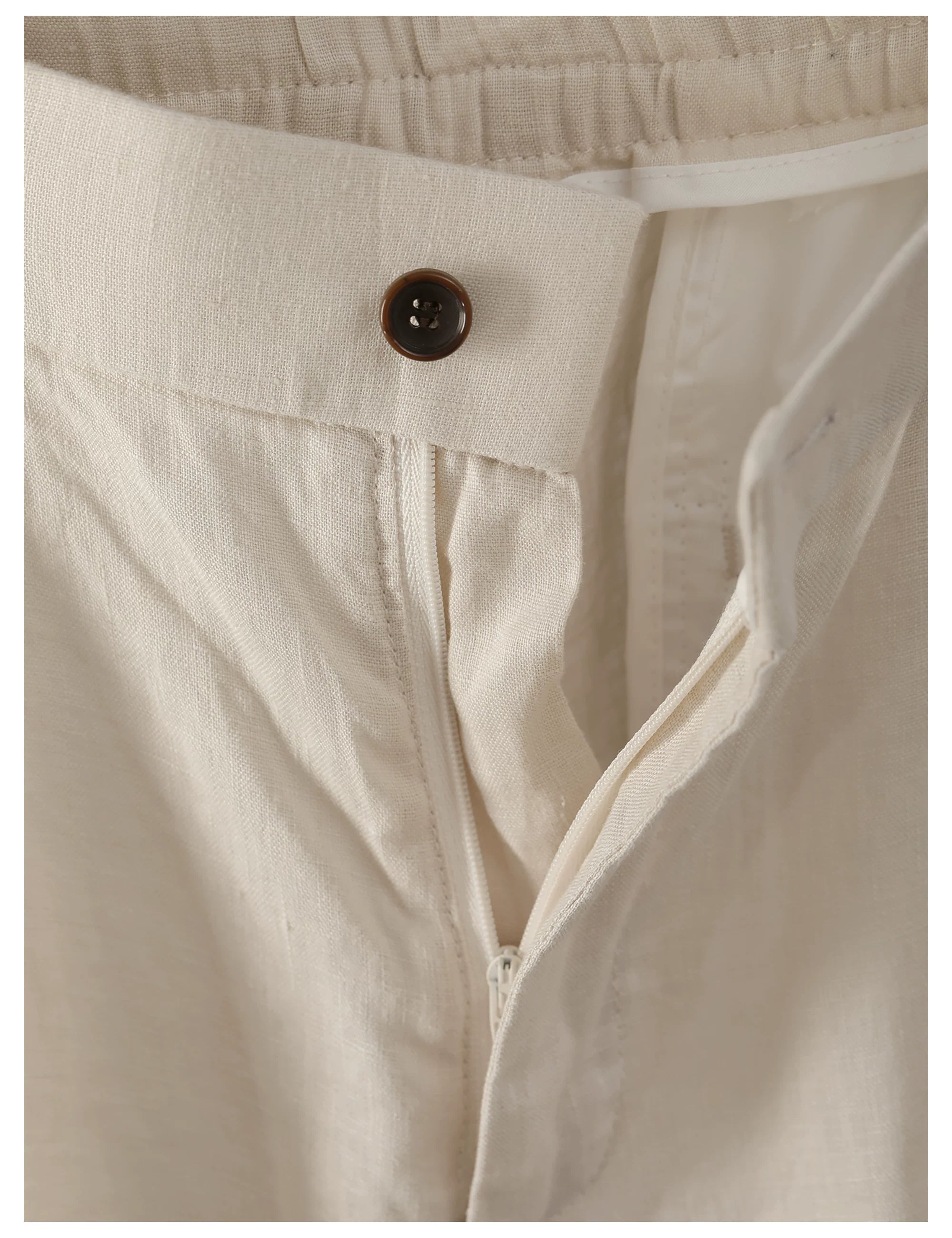 Old Money Drop Straight Double Pleated 100% Pure Linen Shorts FE0729