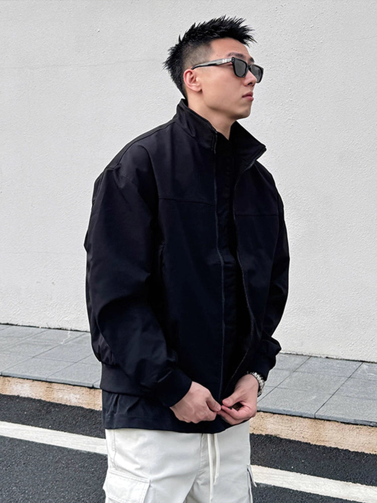 WEATHER-RESISTANT STAND-COLLAR COACH JACKET FE0144