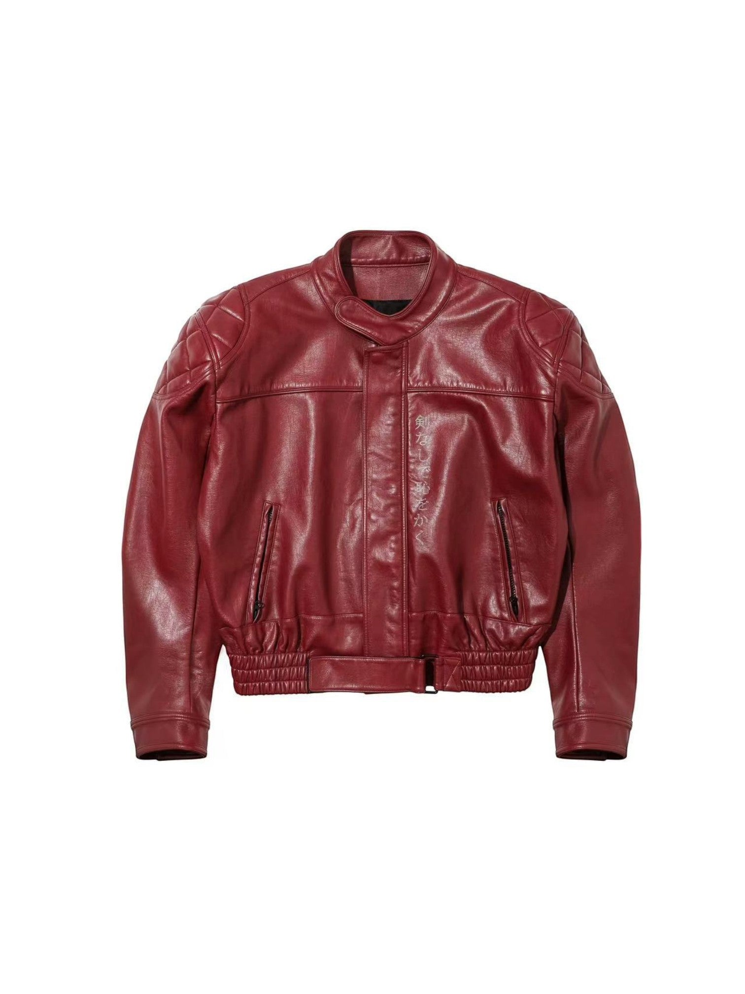 DRAGON-BLADE FAUX LEATHER JACKET  FE0214