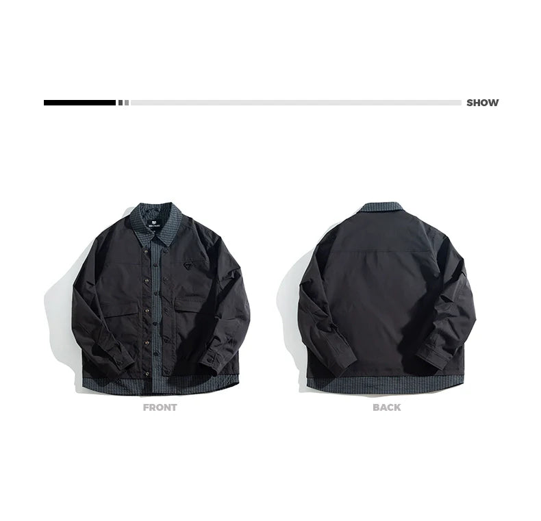 Large size spliced jacket FE0669
