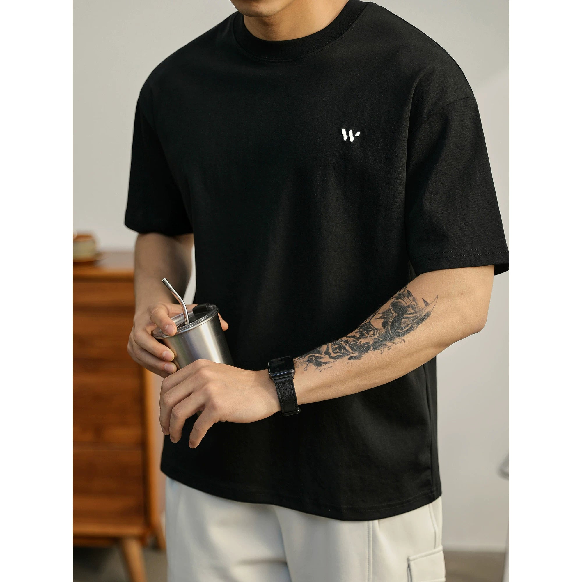 Men's simple luxury temperament casual T-shirt FE0731