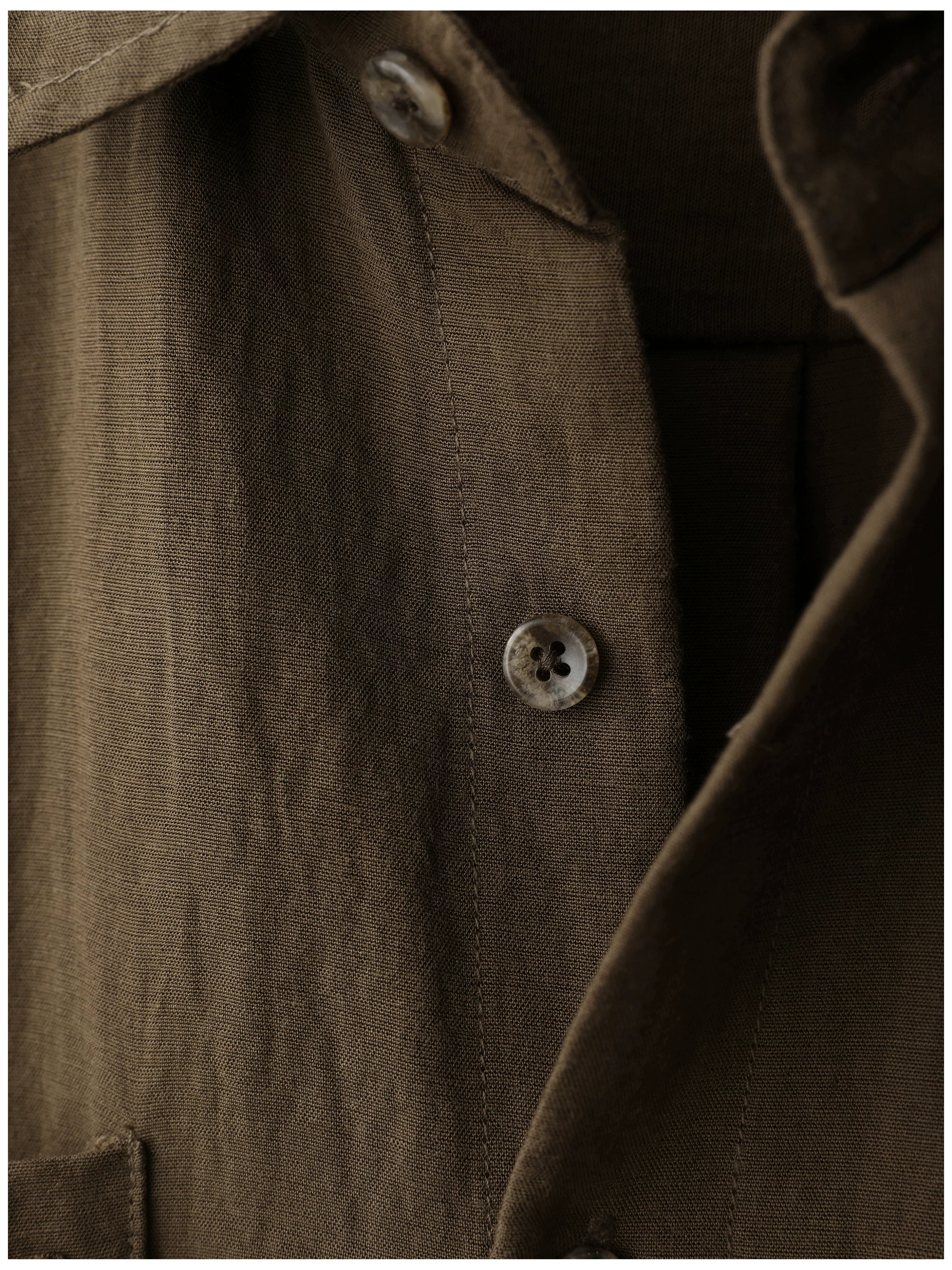 Lyocell Blended Linen Thin Breathable Short Sleeve Shirt FE0728