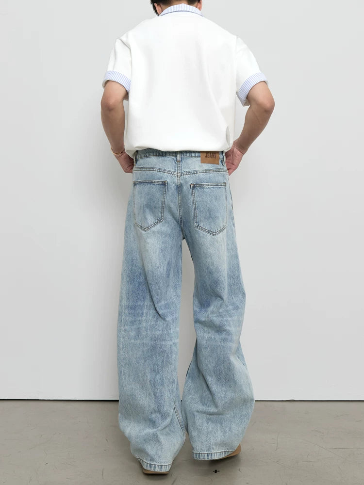 [Curved Blade Style] Vintage Light Blue Jeans FE0727