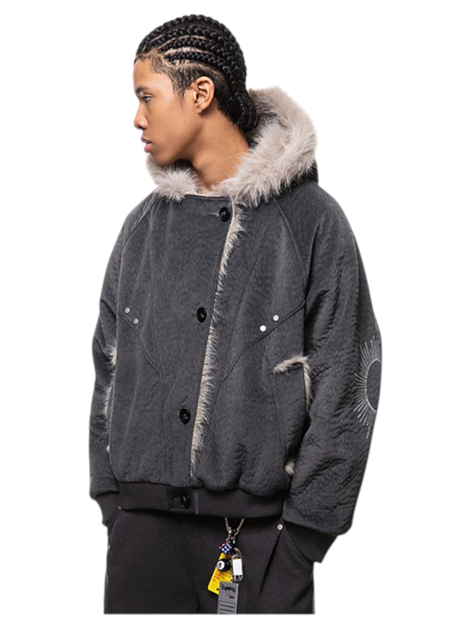 FAUX FUR-COLLAR PADDED JACKET FE0146