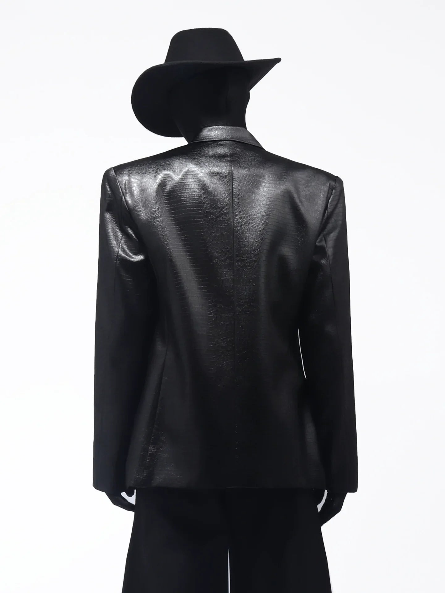 Premium buckle heavy industry shoulder padded blazer male ruffian handsome niche design suit FE0594