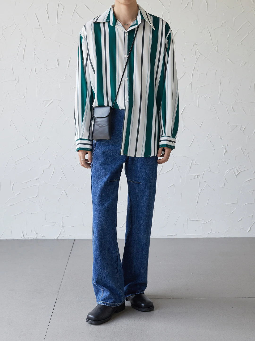 [DAZIONSED] STRIPE LONG SHIRT  FE0561