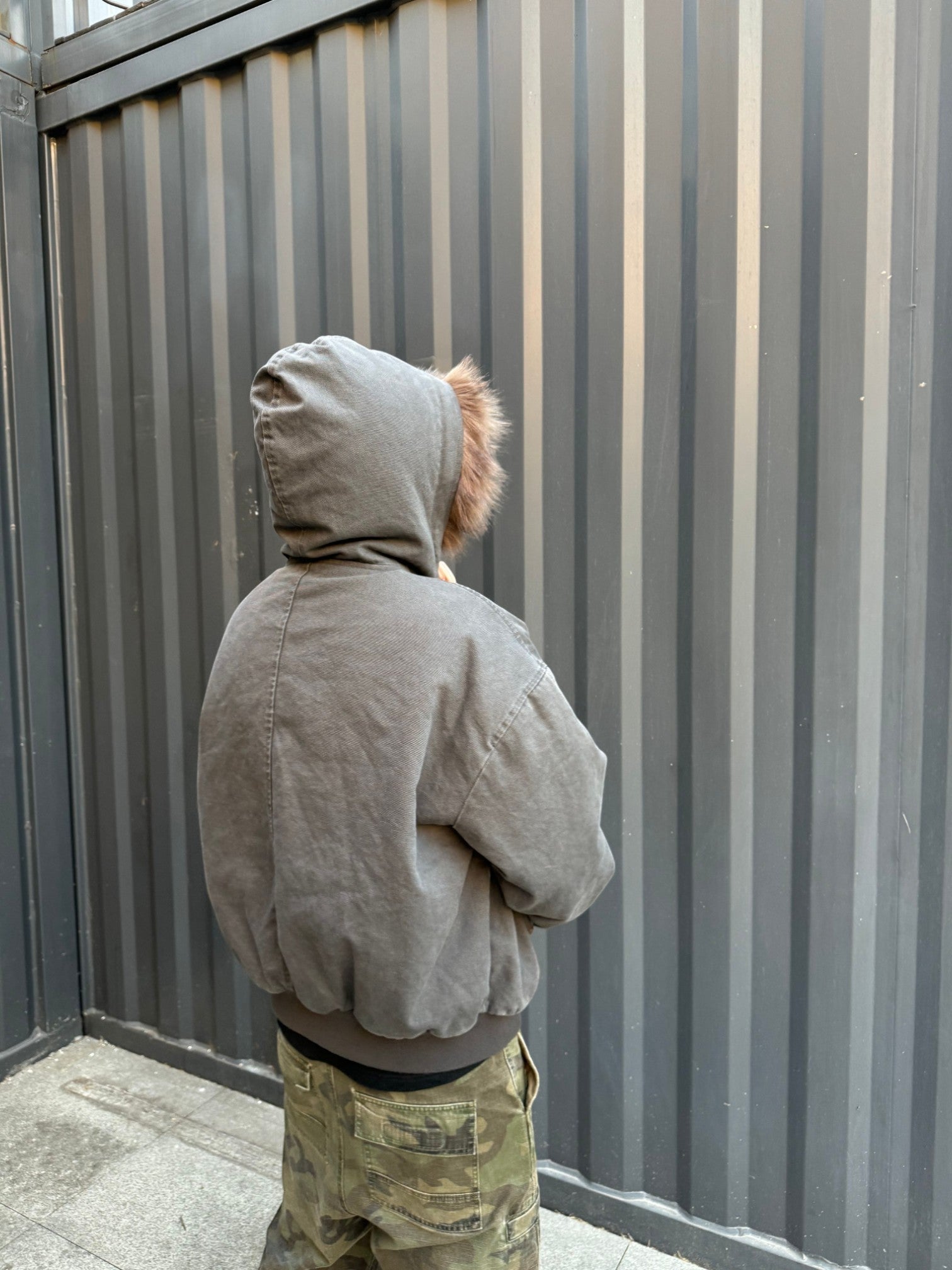 [Hermit] MULTI-ZIP FUR TRIM PADDED JACKET   FE0213