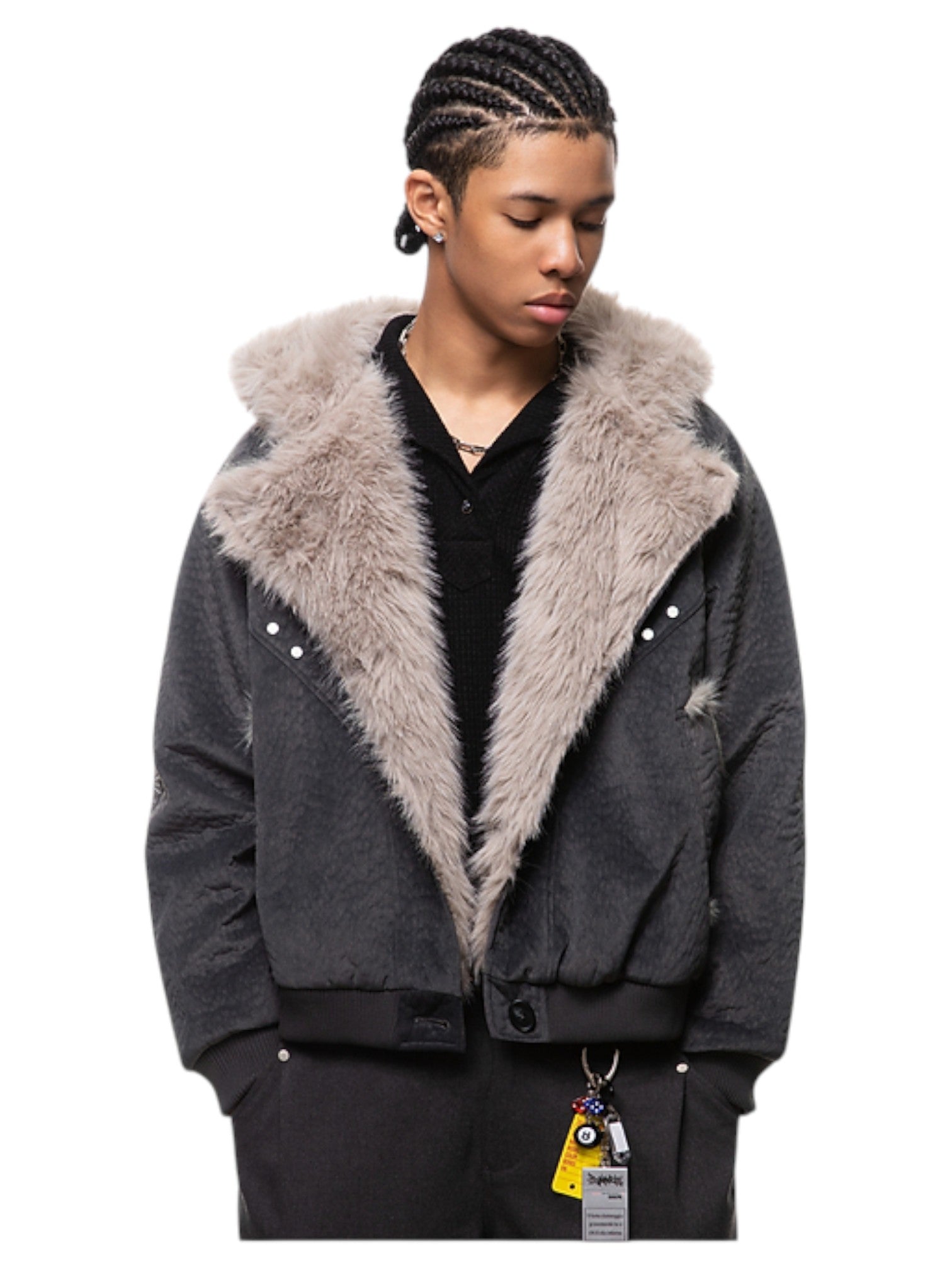 FAUX FUR-COLLAR PADDED JACKET FE0146