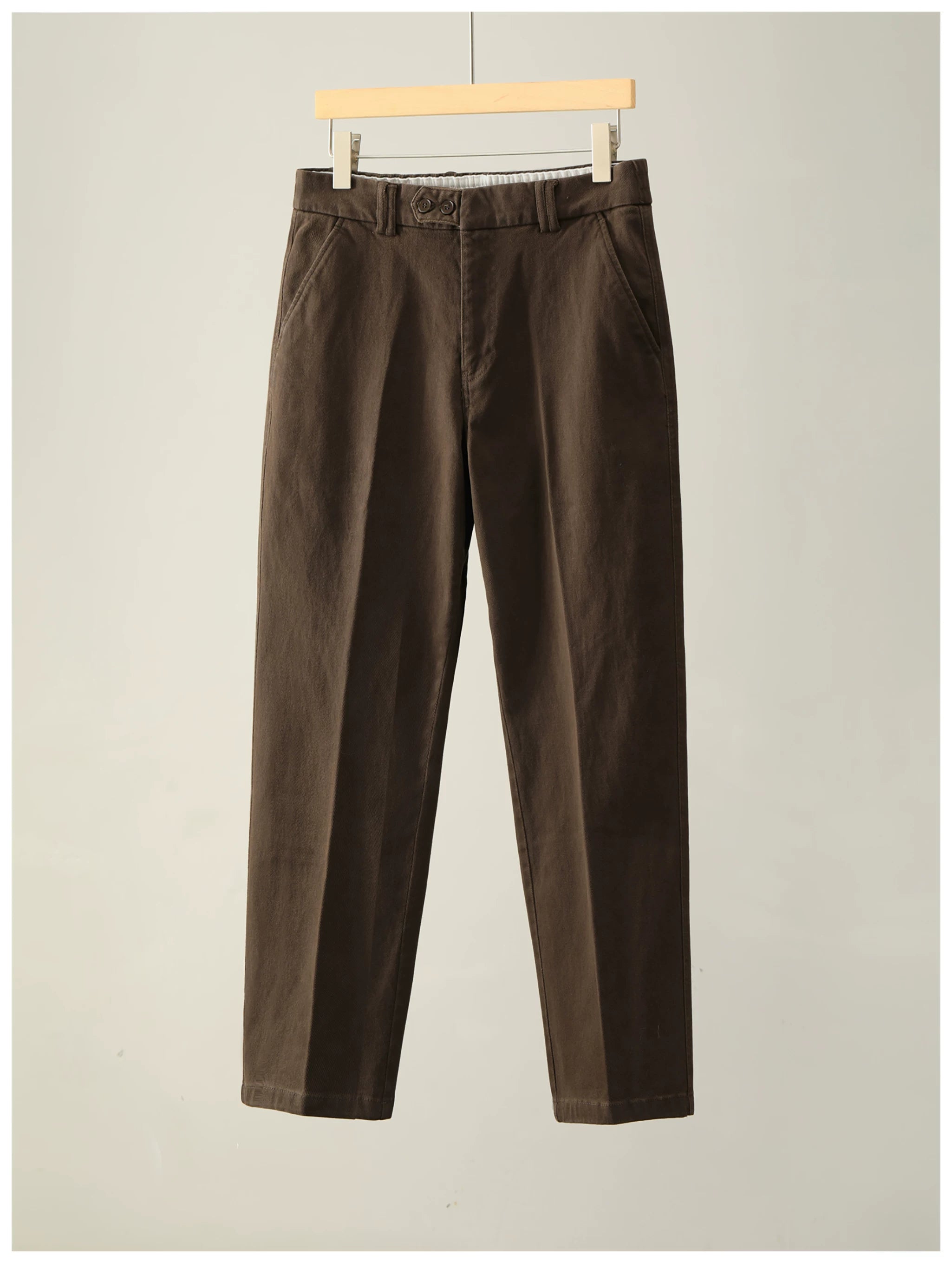 Tencel Lyocell Blended Men's Twill Straight Casual Pants FE0736