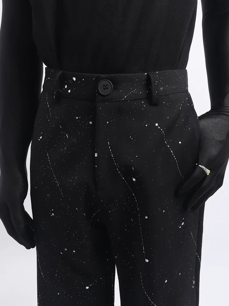 Black clothes high sense full of stars design blazer handsome fashion niche men's suit tide FE0591
