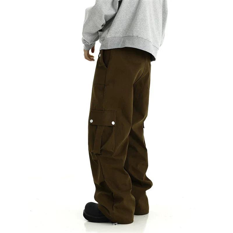 American retro big pocket overalls FE0684