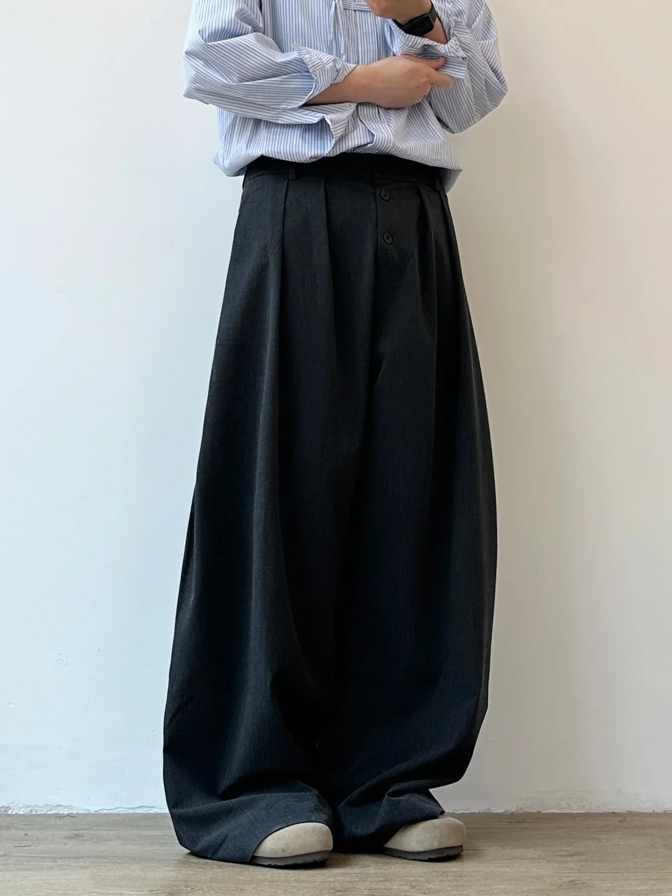 Straight wide-leg suit long pants   FE0199