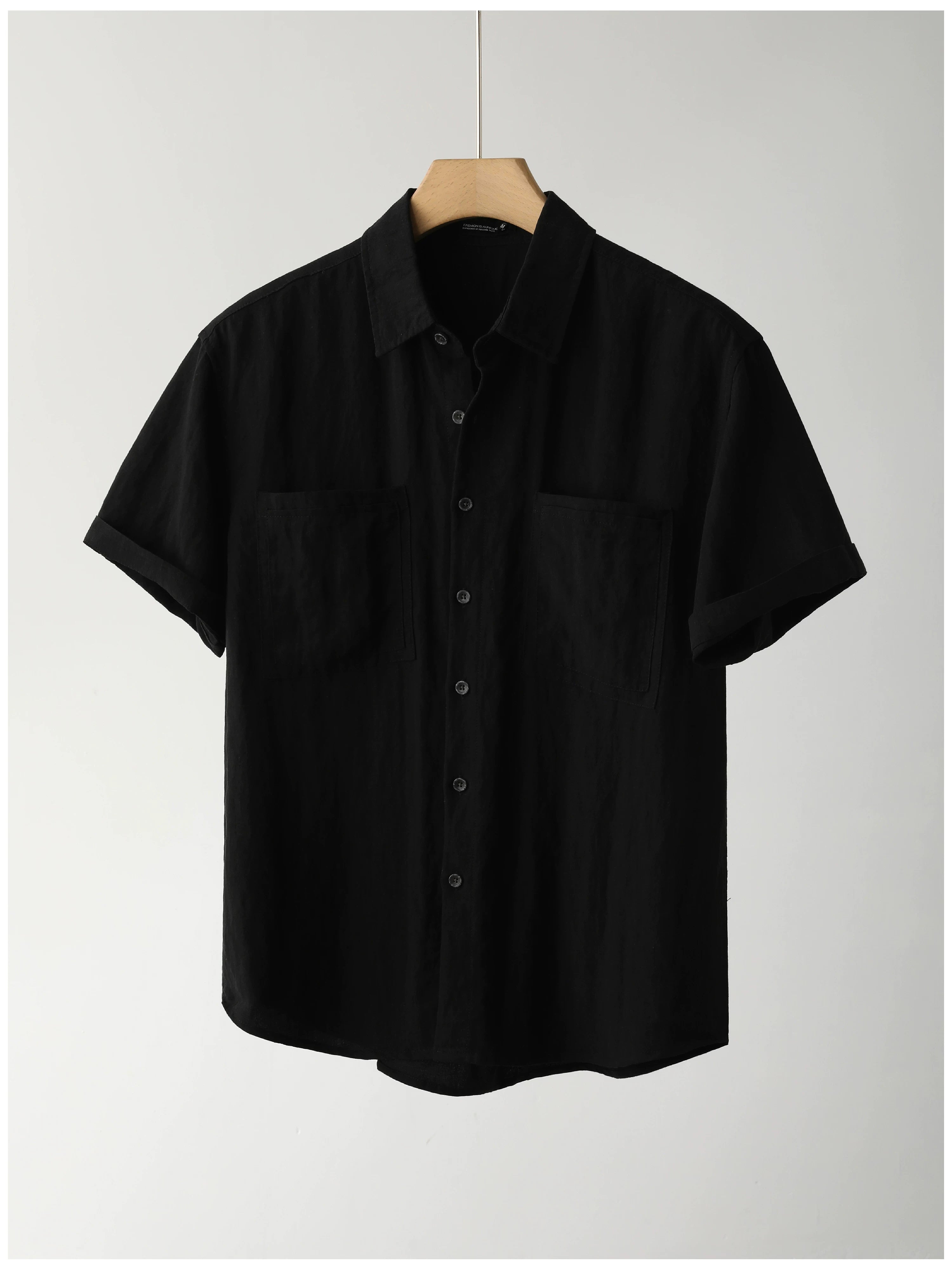 Lyocell Blended Linen Thin Breathable Short Sleeve Shirt FE0728