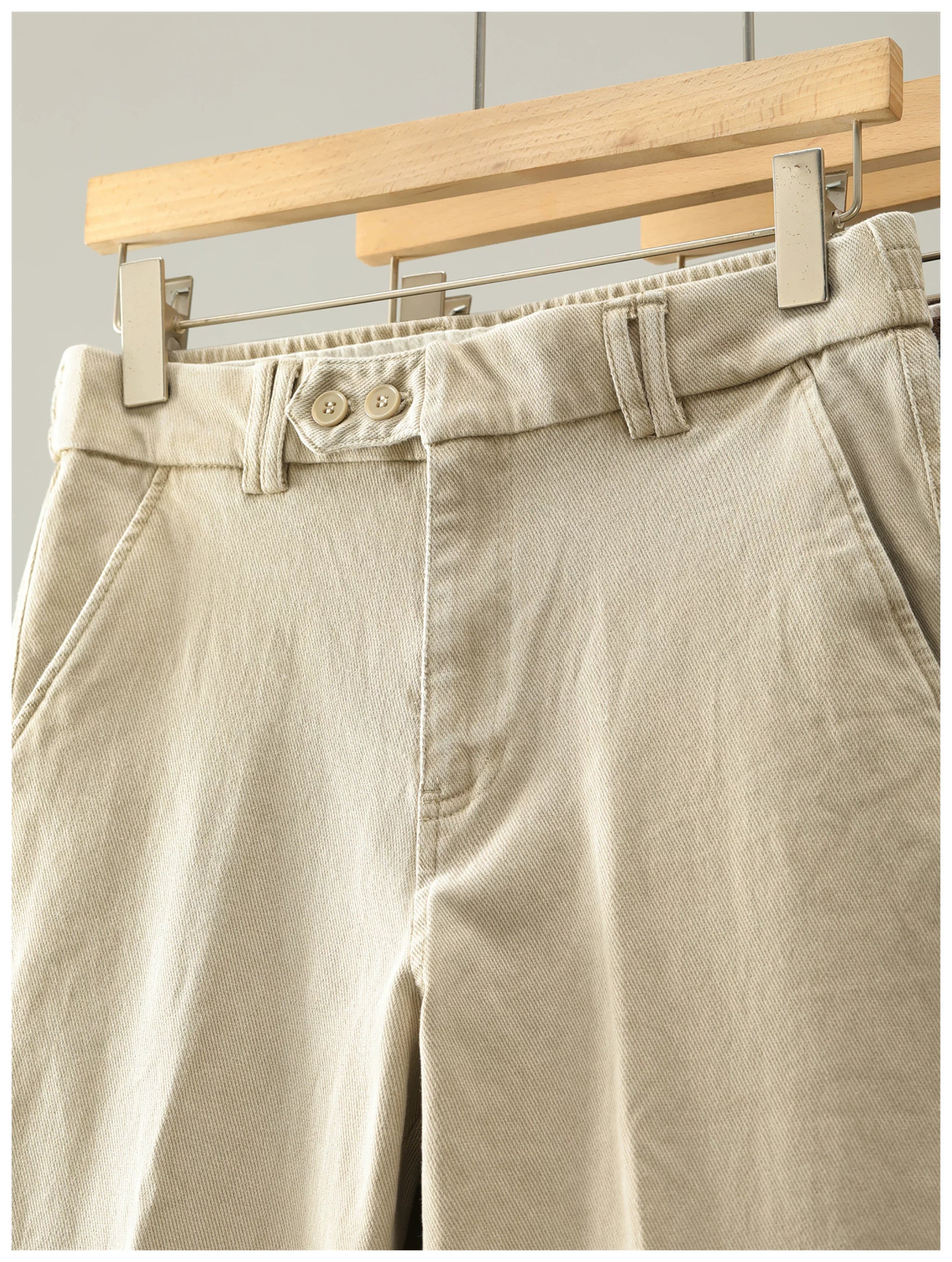 Tencel Lyocell Blended Men's Twill Straight Casual Pants FE0736