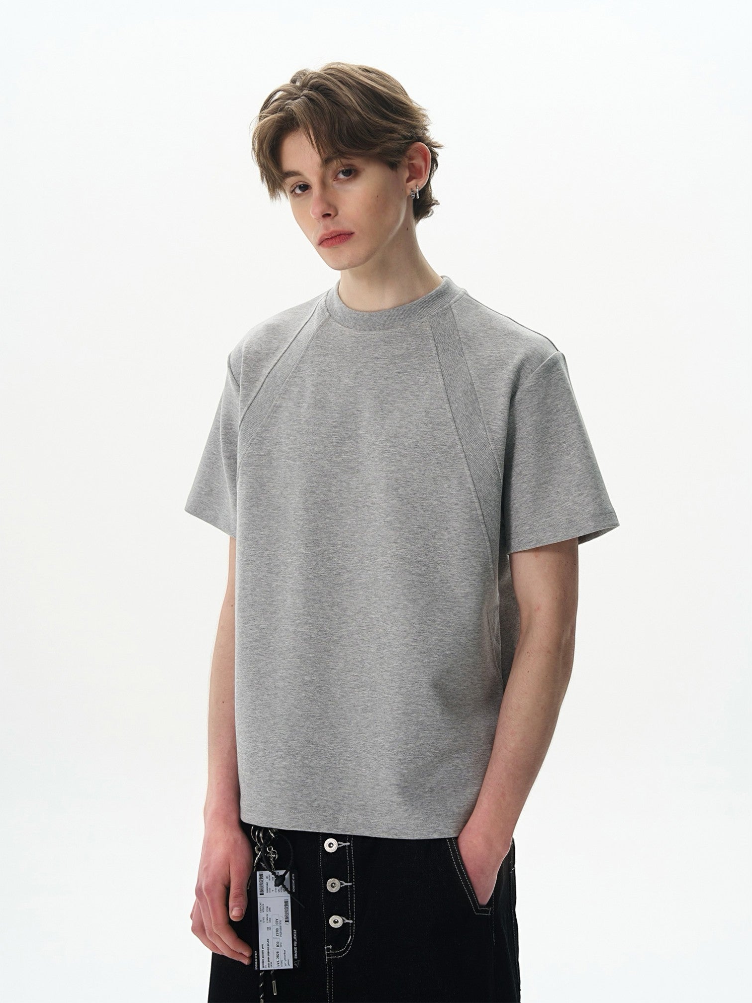 [Max Dstr] CLEANEDGE BOX-CUT COTTON T-shirt   FE0185