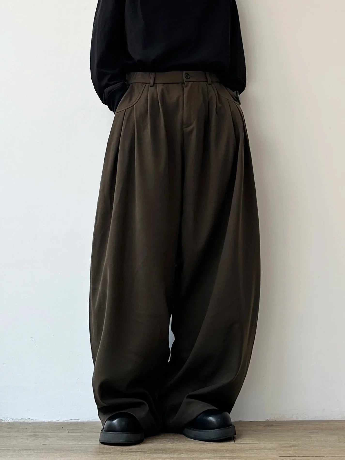 Retro pendant loose wide-leg casual pants scimitar pants FE0675