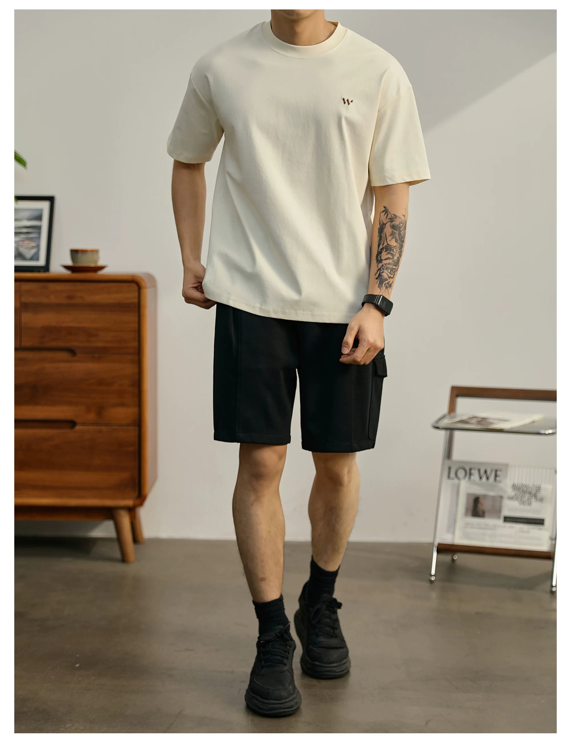 Men's simple luxury temperament casual T-shirt FE0731