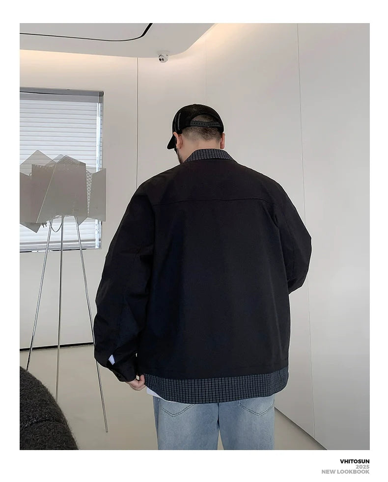 Large size spliced jacket FE0669