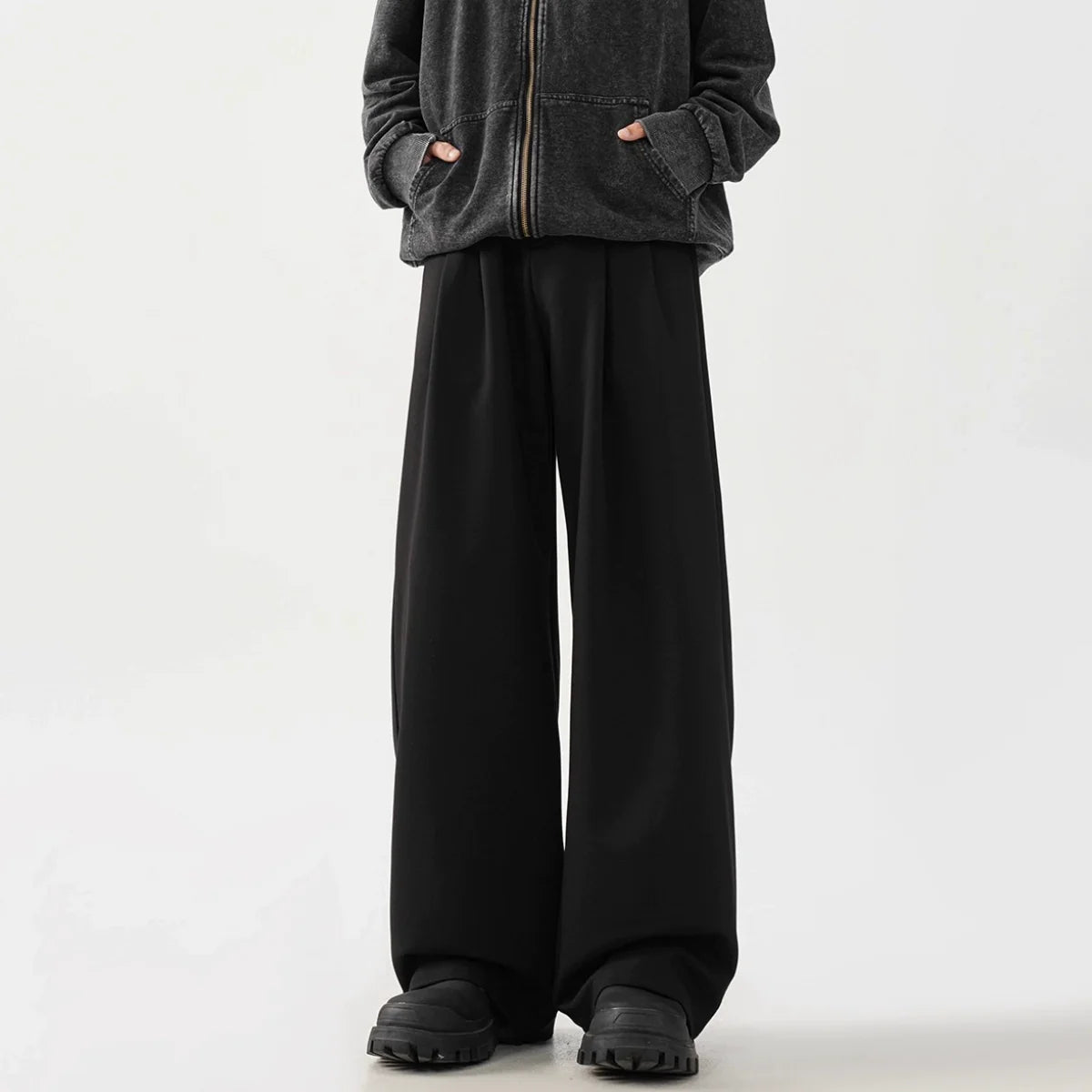 Black wide-leg trousers  FE0127
