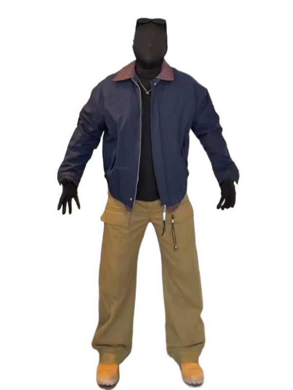 American high street lapel personalized splicing jacket FE0689