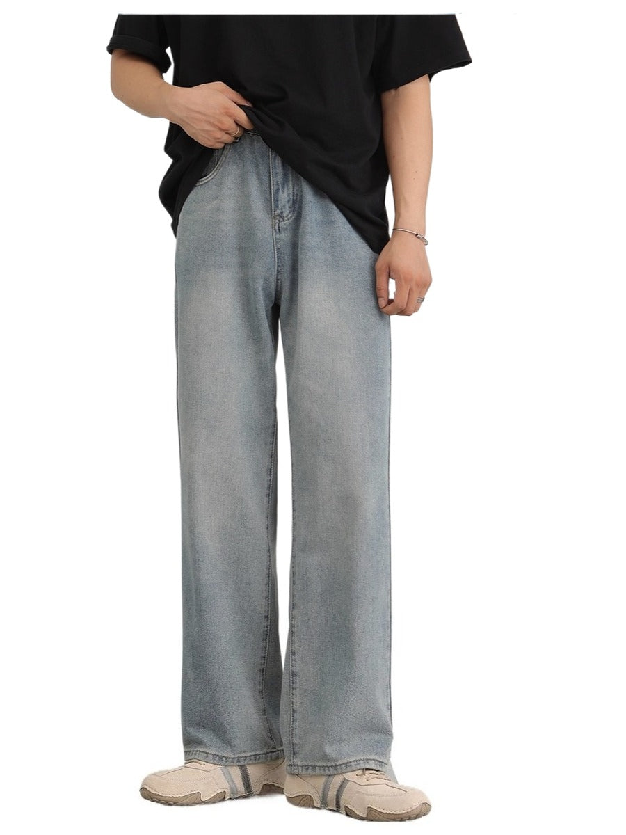 Washed and old versatile casual pants   FE0239