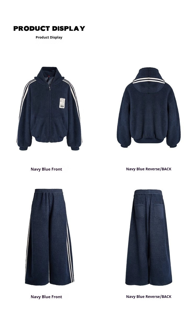 American contrasting fleece cotton jacket  FE0600