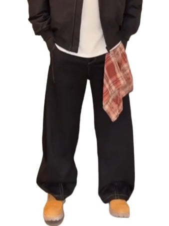 American original cow black jeans removable square towel   FE0254