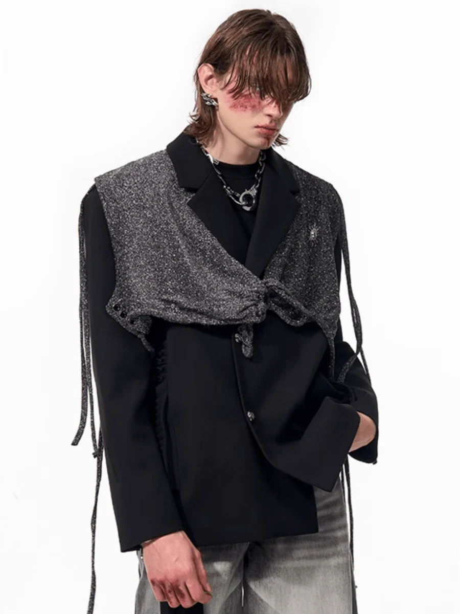 [STARTEXCEEDEND] two-piece layered suit jacket  FE0610